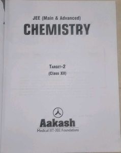 Aakash JEE Chemistry Books Targer-1&amp;2 - Class 12
