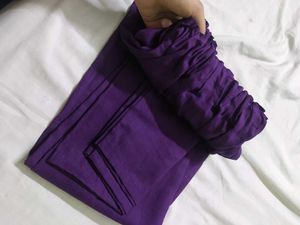 Elegant Purple Kurta Set with Flared Sleeves