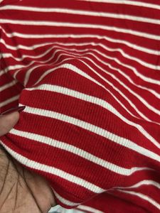 Red &amp; White Striped T-Shirt
