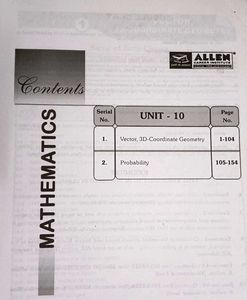 Mathematics JEE (Main+Advanced) Unit 10