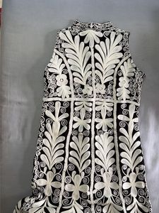 Embroidered Black &amp; White Ethnic Gown