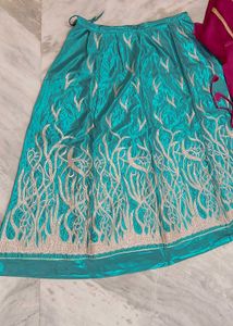 Stunning Teal &amp; Magenta Rajputi Dress