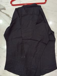 Men's Black Mandarin Collar Shirt