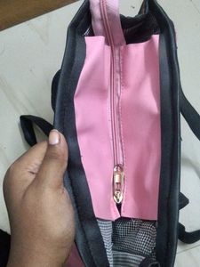 Quilted Pink &amp; Black Handbag