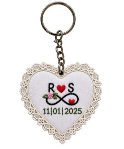 Personalized Heart Keychain
