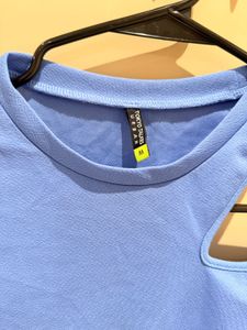 Blue Cut-Out T-Shirt