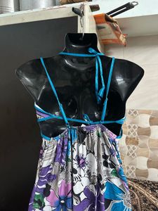 Vibrant Floral Print Mini Dress