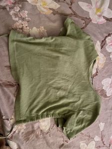 Matcha backless tie up top