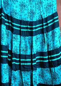 Stylish Blue &amp; Black Maxi Skirt