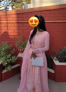Elegant Peach Net Lehenga Choli