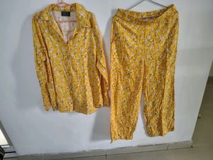 Yellow Floral Print co-ord set