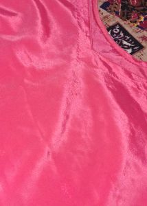 Vibrant Pink satin crepe used salwar suit