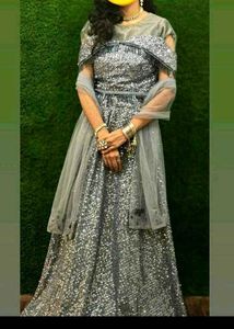 Sparkling Grey Lehenga Choli
