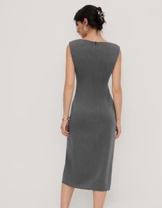 Zara Minimal Grey Midi Dress | Pinterest Aesthetic