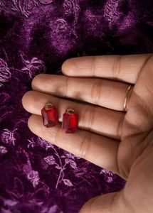 Stunning Red Gemstone Earrings