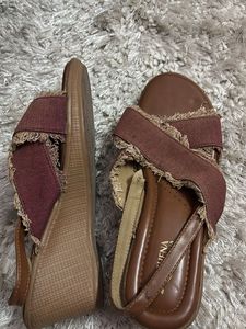 Stylish Brown Fringed Sandals