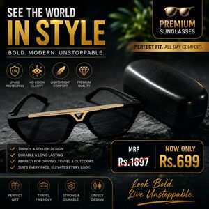 Stylish Black Sunglasses with Case