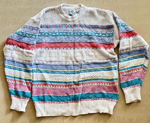 Vintage Geometric Print Sweater