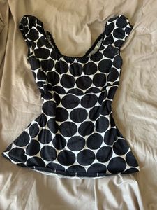 Black & White Polka Dot Top