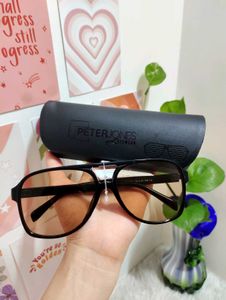 Peter Jones Black Aviator Sunglasses