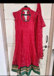 Elegant Pink Anarkali Kurta Set