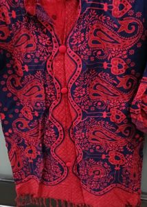 Vibrant Paisley Print Woolen Kurta - New