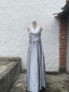 Elegant Sequin & Silk Gown