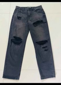 Distressed Black Jeans