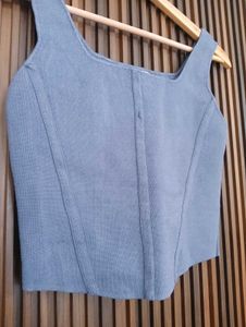 Stylish Blue Corset Top