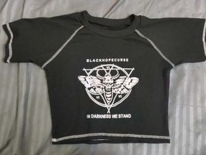 Blackhopecurse Graphic Print Crop Top