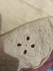 Cute Eyelet Detail Puff Sleeve Top