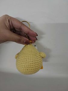 Cute Crochet Chick Keychain