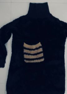 Cozy and Black Turtleneck Sweater dress mini