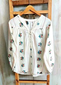 Floral Embroidery work Long Sleeve Top size-42