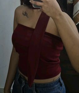 Stylish Maroon Tube Top