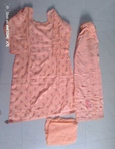 Peach Embroidered Salwar Kameez