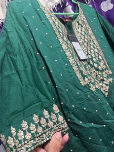 Emerald Green Embroidered gown