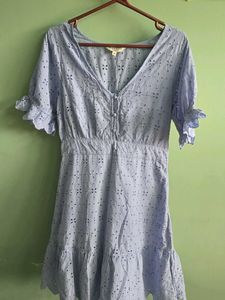 Light Blue Eyelet Dress