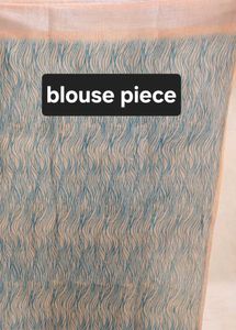 Beautiful Blue Floral Zari border Linen Saree