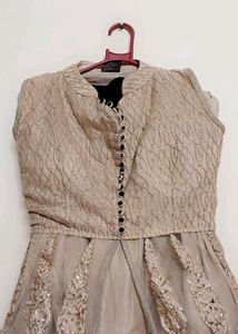 Beautiful Sharara Wit Long Koti And Short Blouse