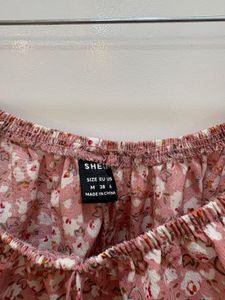 Cute Pink Floral Mini Dress