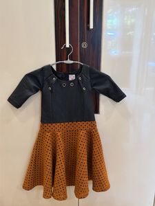 Cute Black & Brown Polka Dot Dress