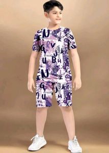 Trendy Graphic Print Shorts &amp; T-Shirt Set