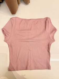 ❗️Cute Pink Ribbed Cropped Top❗️