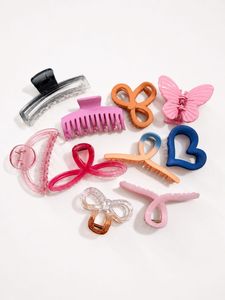 Cute Hair Claw Clips Set (10 Pcs Assorted)