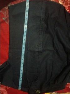 Navy Blue Button-Up Shirt with Graphic Print