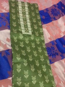 Elegant Green Printed Kurta Fabric