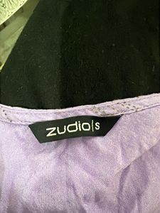 Purple Smocked Waist Blouse