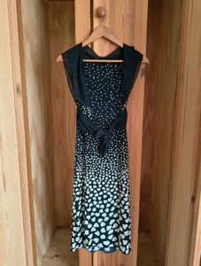 Stylish Black Dress with Heart Print