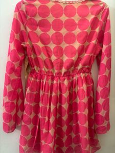 SASSAFRAS Pink Polka Dot dress